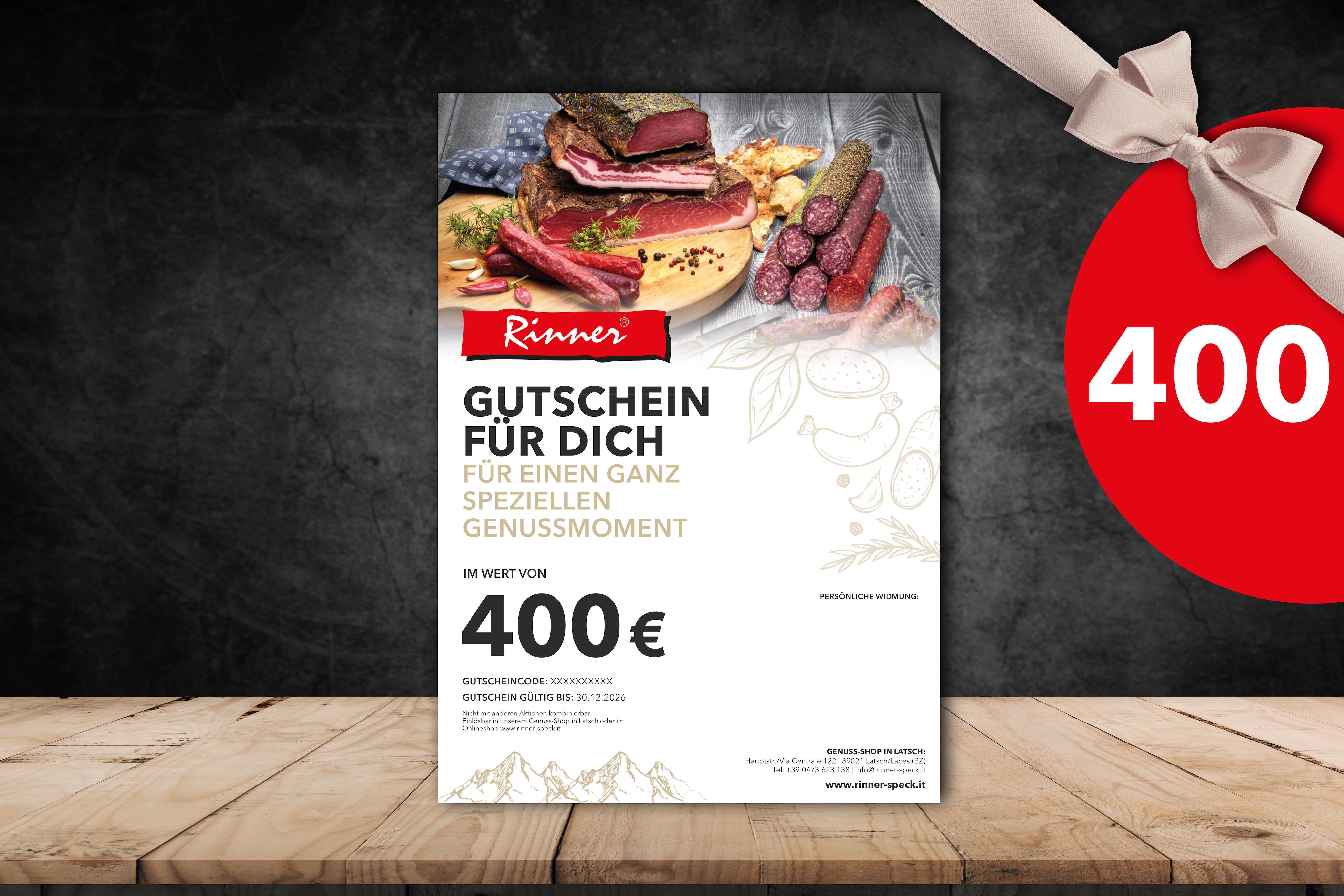 Rinner Gutschein 400€