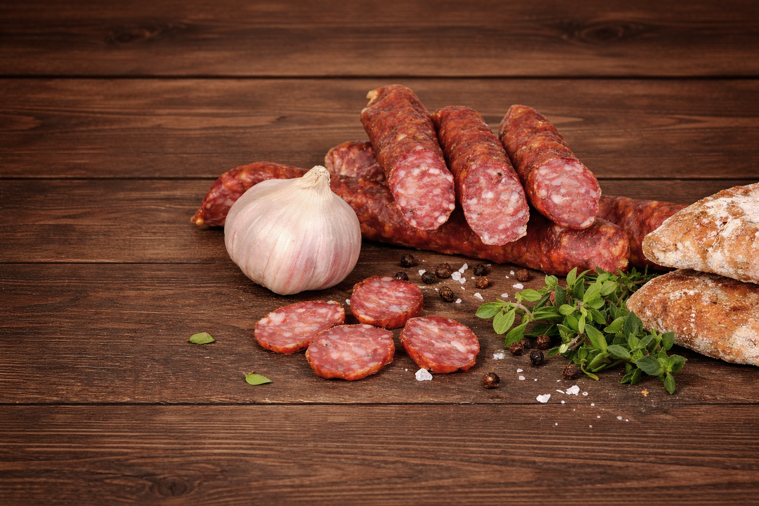 Kaminwurzen mit Knoblauch 3 Stück 180g