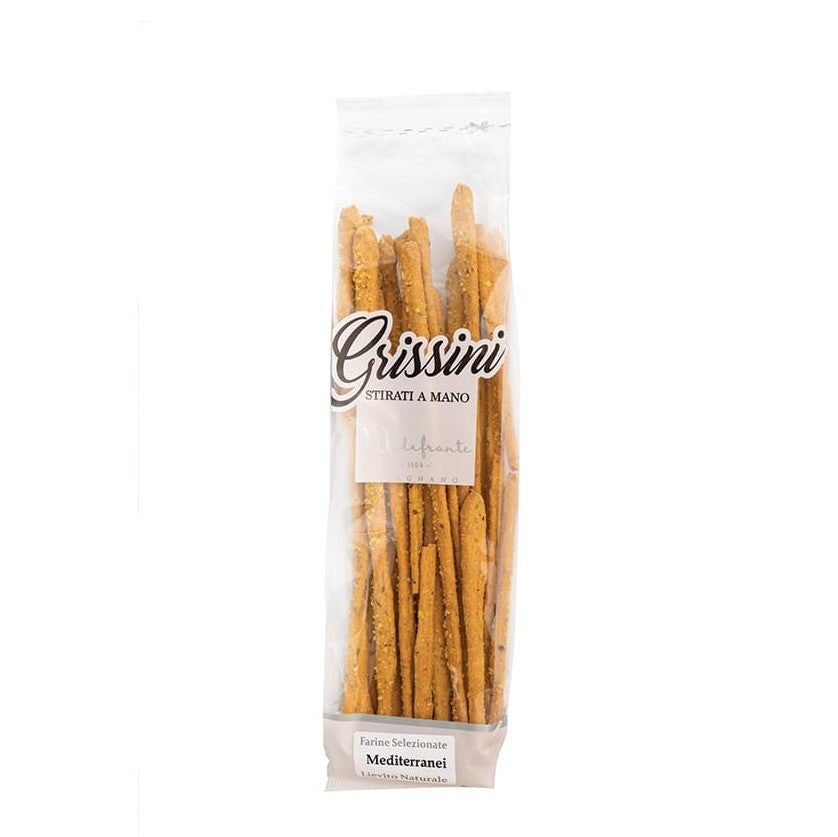 Handgezogene Grissini Mediterranei 250g | Hand-Stretched Breadsticks Mediterranei 250g