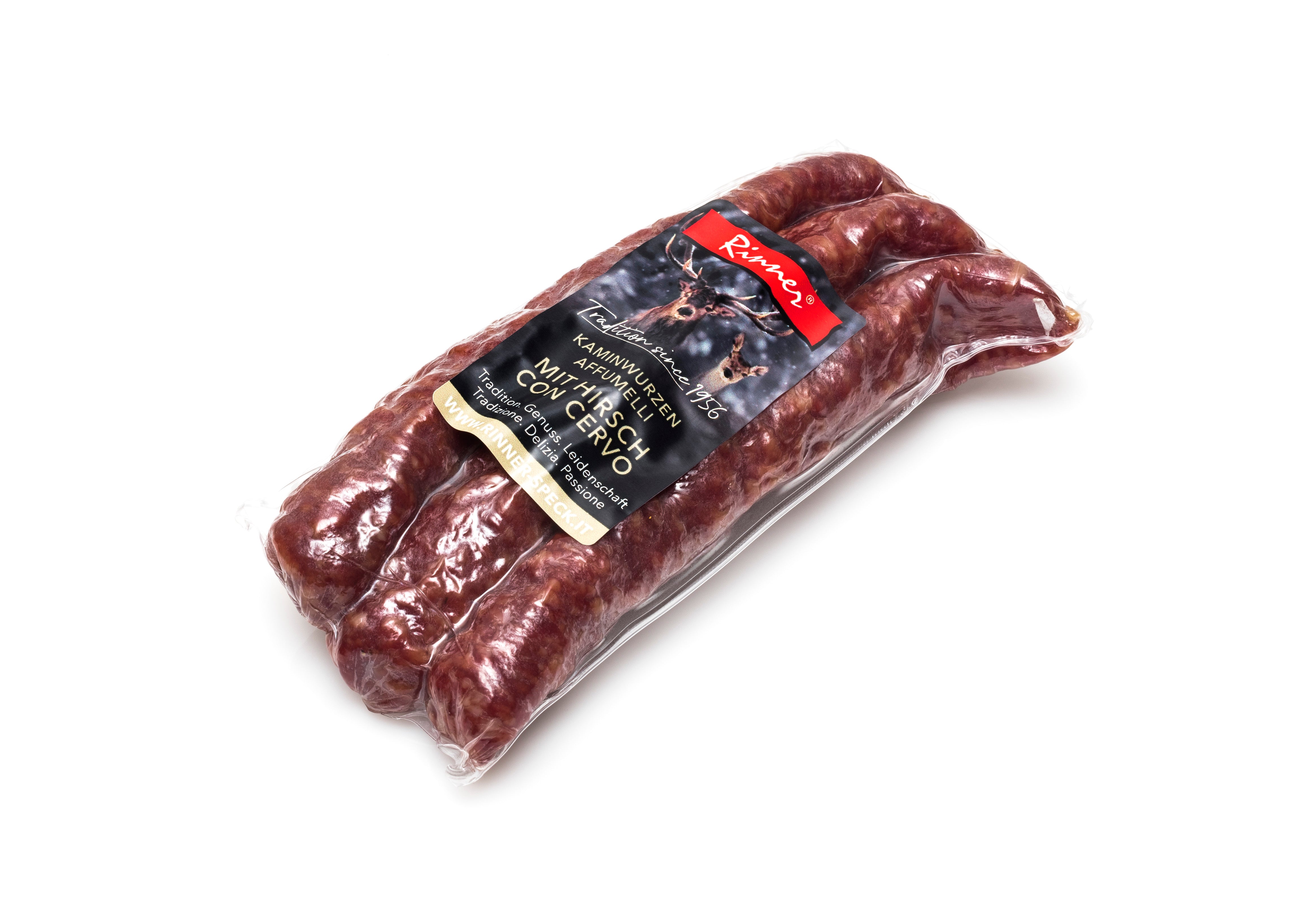 Kaminwurzen mit Hirsch 3 Stück 180g