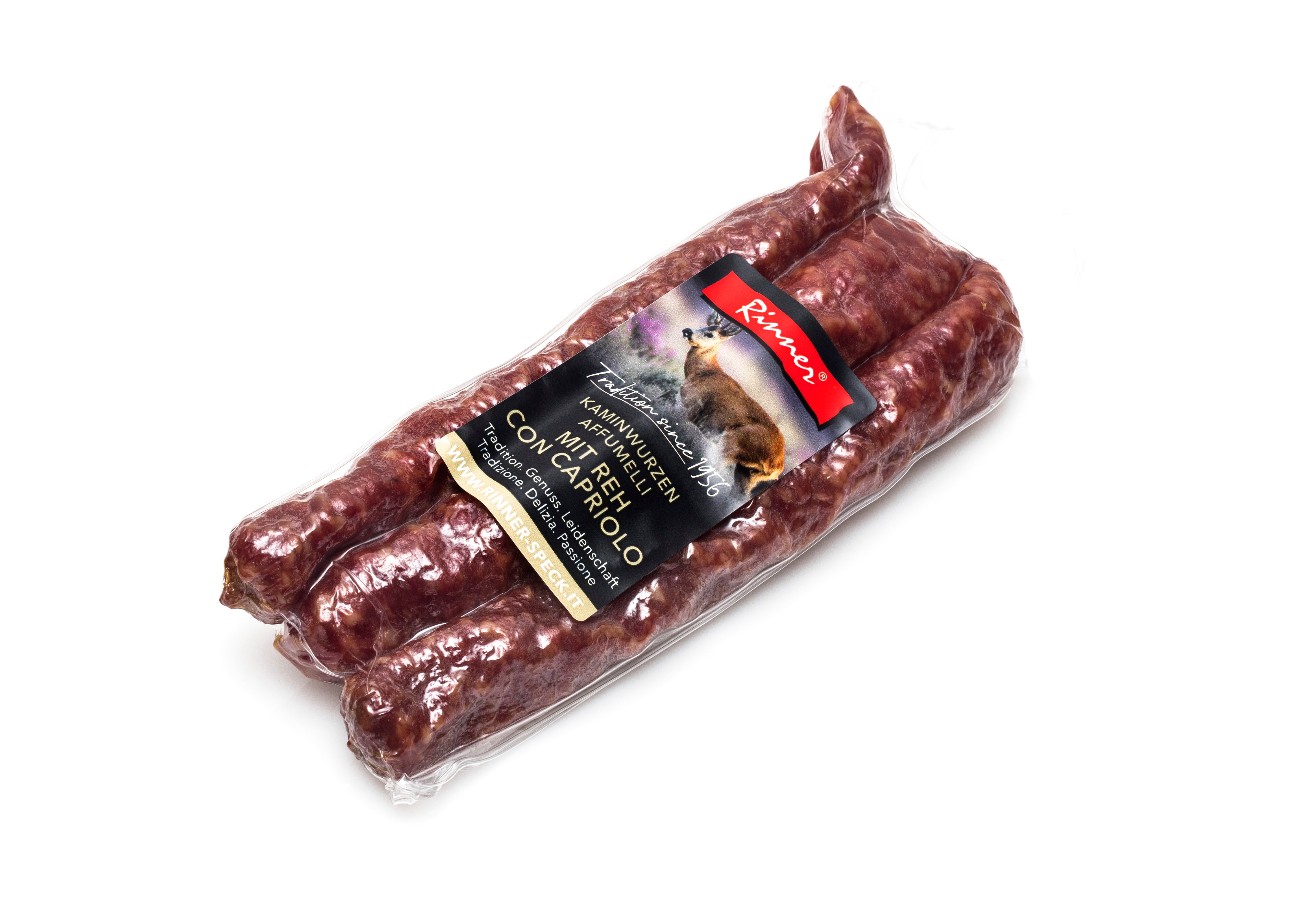 Kaminwurzen mit Reh 3 Stück 180g